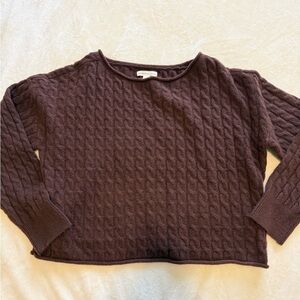 Aeropostale Chocolate Cable Knit Sweater